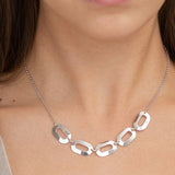Collar Delicado y Festivo, Plata 925 bañada en rodio, Sin piedra