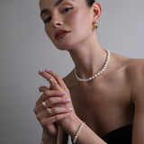 Collar gargantilla, Plata 925 bañada en rodio, Perla cultivada