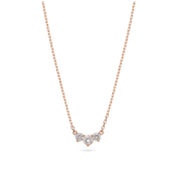 Collar colgante, Bañado en oro rosa, Zirconia cúbica artificial