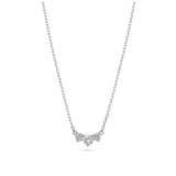 Collar colgante, Plata 925 bañada en rodio, Zirconia cúbica artificial
