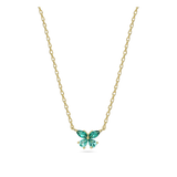 Collar colgante, Bañado en oro, Zirconia cúbica artificial