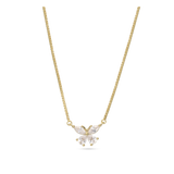 Collar colgante, Bañado en oro, Zirconia cúbica artificial