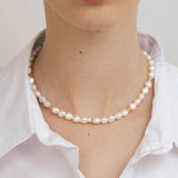 Collar gargantilla, Bañado en oro, Perla cultivada