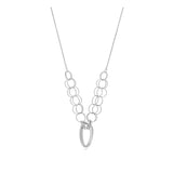 Collar colgante, Plata 925 bañada en rodio, Sin piedra