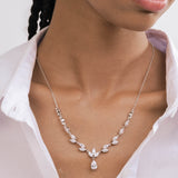 Collar colgante, Plata 925 bañada en rodio, Zirconia cúbica artificial