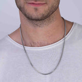 collar de hombre, Acero inoxidable, Sin piedra