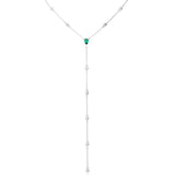 Collar colgante, Plata 925 bañada en rodio, Zirconia cúbica artificial