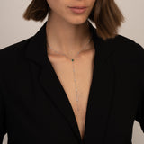 Collar colgante, Plata 925 bañada en rodio, Zirconia cúbica artificial