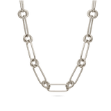 Collar Delicado y Festivo, Plata 925 bañada en rodio, Sin piedra