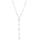 Collar colgante, Plata 925 bañada en rodio, Zirconia cúbica artificial