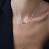 Collar colgante, Plata 925 bañada en rodio, Sin piedra