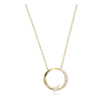 Collar colgante, Bañado en oro, Zirconia cúbica artificial