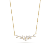 Collar Delicado y Festivo, Bañado en oro, Zirconia cúbica artificial