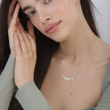 Collar Delicado y Festivo, Bañado en oro, Zirconia cúbica artificial