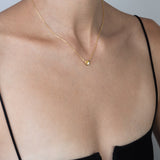 Collar colgante, Bañado en oro, Zirconia cúbica artificial