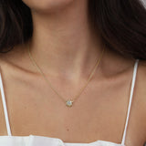 Collar colgante, Bañado en oro, Zirconia cúbica artificial