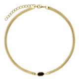 Collar gargantilla, Bañado en oro, Vidrio de plomo