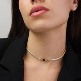 Collar gargantilla, Bañado en oro, Vidrio de plomo