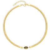 Collar gargantilla, Bañado en oro, Vidrio de plomo