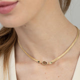 Collar gargantilla, Bañado en oro, Vidrio de plomo