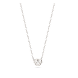 Collar colgante, Plata 925 bañada en rodio, Zirconia cúbica artificial