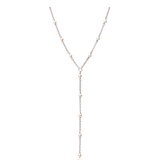 Collar colgante, Plata 925 bañada en rodio, Perla Swarovski artificial