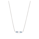 Collar colgante, Plata 925 bañada en rodio, Zirconia cúbica artificial