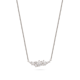 Collar colgante, Plata 925 bañada en rodio, Zirconia cúbica artificial