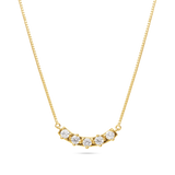 Collar colgante, Bañado en oro, Zirconia cúbica artificial