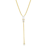Cadena de corbata, Bañado en oro, Zirconia cúbica artificial