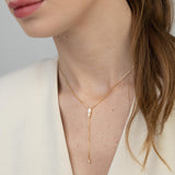 Cadena de corbata, Bañado en oro, Zirconia cúbica artificial