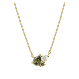 Collar colgante, Bañado en oro, Zirconia cúbica artificial