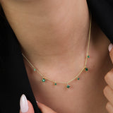 Cadena de elementos, Bañado en oro, Zirconia cúbica artificial