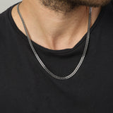 collar de hombre, Acero inoxidable, Sin piedra