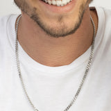 collar de hombre, Acero inoxidable, Sin piedra