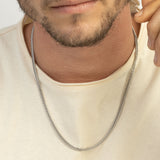 collar de hombre, Acero inoxidable, Sin piedra