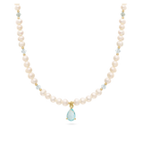 collar de perlas, Bañado en oro, Perla cultivada, Vidrio de plomo