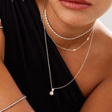 Collar gargantilla, Plata 925 bañada en rodio, Zirconia cúbica artificial