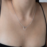 Cadena de elementos, Plata 925 bañada en rodio, Zirconia cúbica artificial