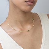 collar de piedra, Bañado en oro, Vidrio de plomo