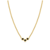 Collar colgante, Bañado en oro, Zirconia cúbica artificial