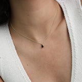 Collar colgante, Bañado en oro, Zirconia cúbica artificial