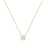 Collar colgante, Oro de 9 quilates, Zirconia cúbica artificial