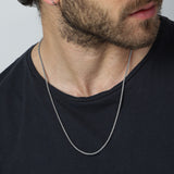 collar de hombre, Acero inoxidable, Sin piedra