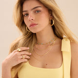 Collar colgante, Bañado en oro, Sin piedra