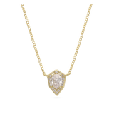 Collar colgante, Bañado en oro, Zirconia cúbica artificial