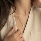 Collar colgante, Bañado en oro, Zirconia cúbica artificial