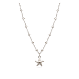 Collar colgante, Plata 925 bañada en rodio, Sin piedra