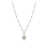 Collar colgante, Plata 925 bañada en rodio, Sin piedra