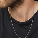 collar de hombre, Acero inoxidable, Sin piedra